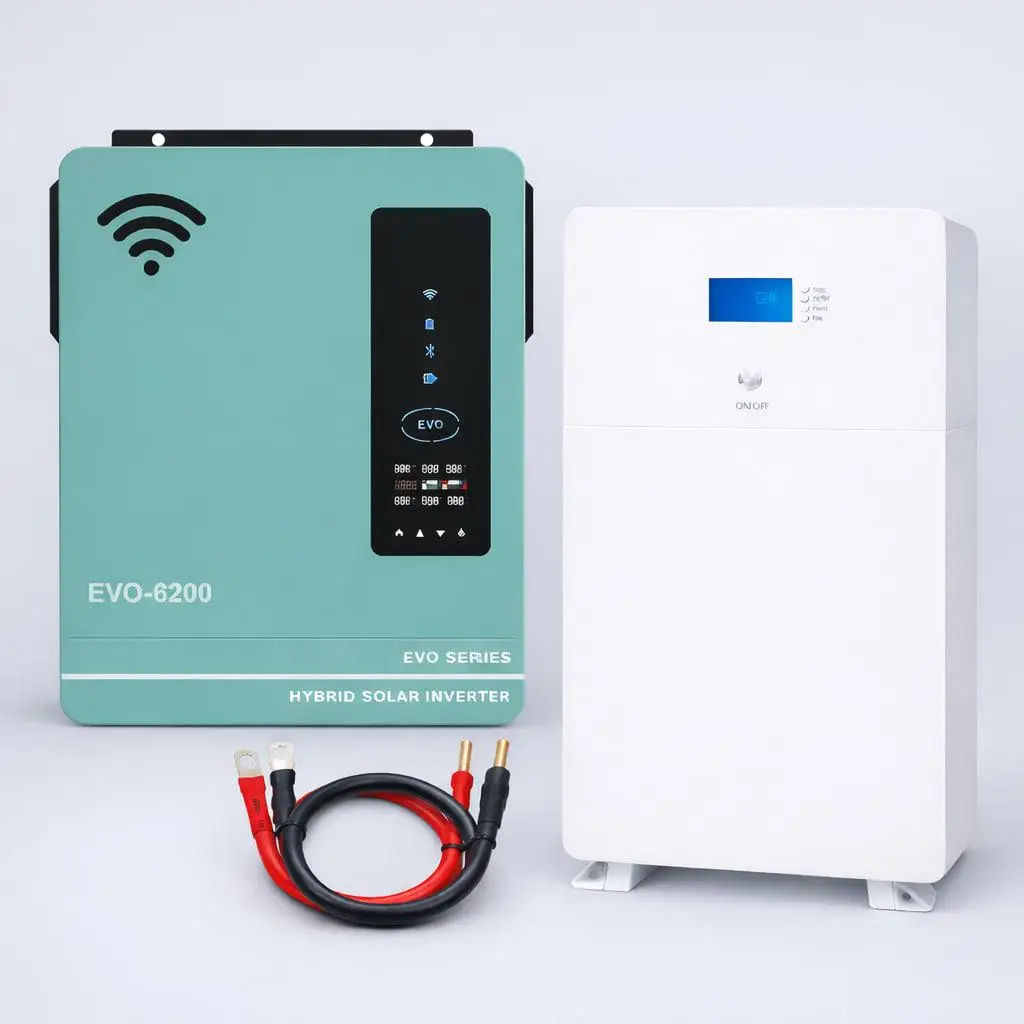 6998852004_w640_h640_6998852004 Гібридний інвертор Anern 6.2 кВт + акумулятор DAXTROMN LiFePO4 10.24 кВт, 51.2В/200A, Настінний комплект резервного живлення - Зображення 1