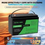 LiFePO4 12V 100Ah Акумулятор Datouboss, BMS, 1280Wh - Зображення 2