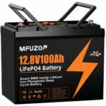 LiFePO4 12V 100Ah Акумулятор Mfuzop 1280Wh, 100A, BMS для ДБЖ з складними ручками